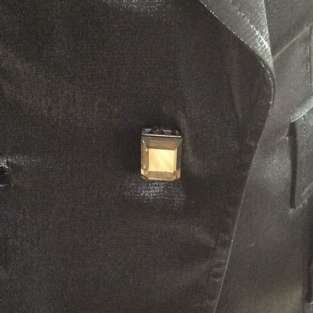 💞CACHE LUXE💞satin elegant evening suit jacket - Picture 3 of 16